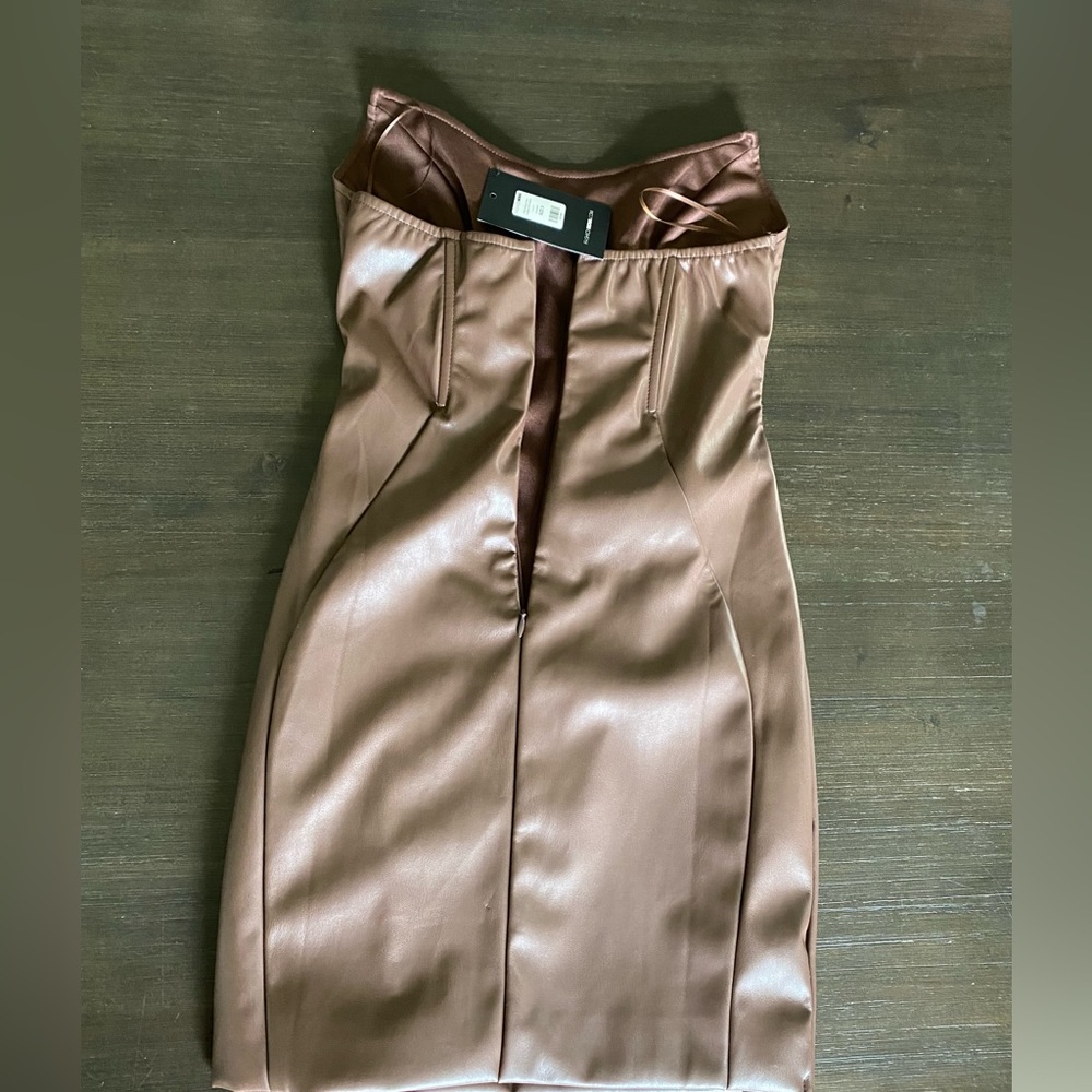 Fashion nova faux leather mini dress